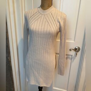Elegant Cream Knit Dress